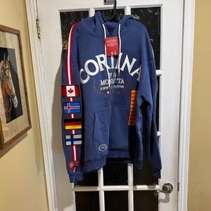 Mondetta Olympic Navy Hoodie with Flag Accents